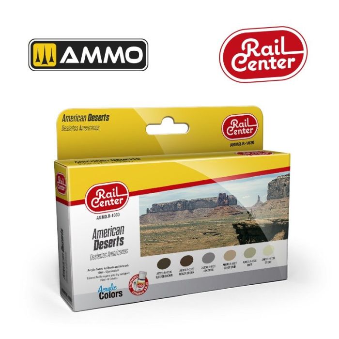 RAIL CENTER - AMERICAN DESERTS 15ML 6 JARS 1 AMMO.R-1030