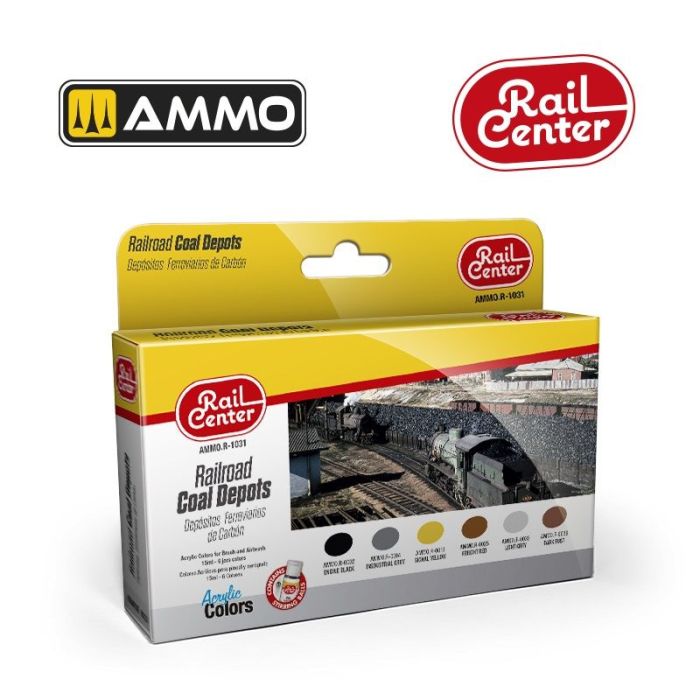 RAIL CENTER - RAILROAD COAL DEPOTS 15ML 6 JARS AMMO.R-1031
