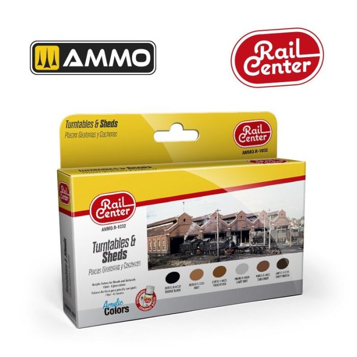 RAIL CENTER - TURNTABLES en SHEDS 15ML 6 JARS AMMO.R-1032