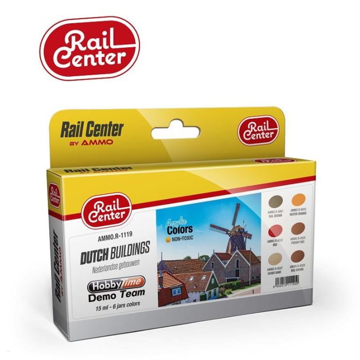 RAIL CENTER - DUTCH BUILDINGS 15ML 6 JARS AMMO.R-1119