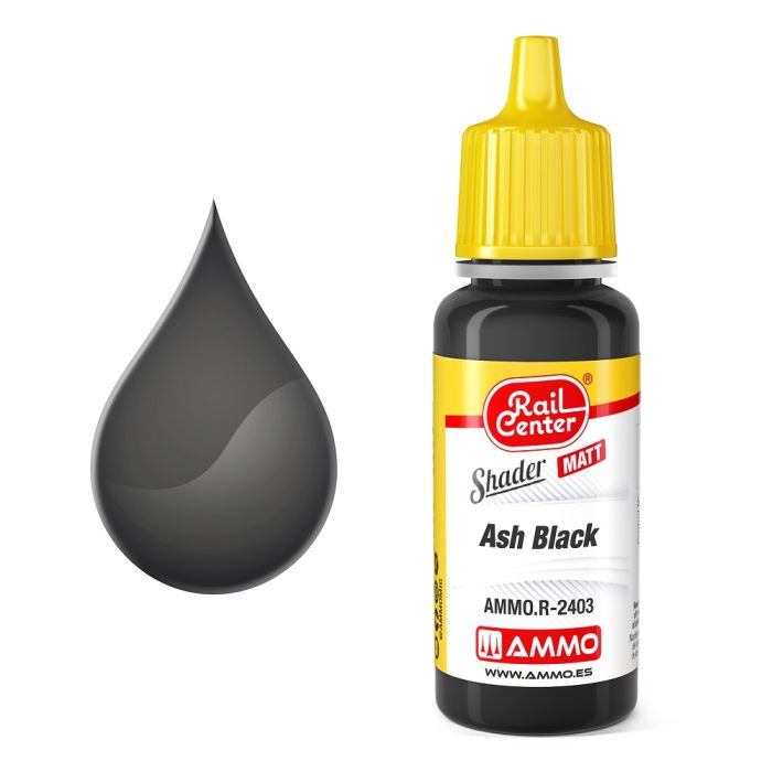 RAIL CENTER MATT SHADER ASH BLACK (03/25) * AMMO.R-2403