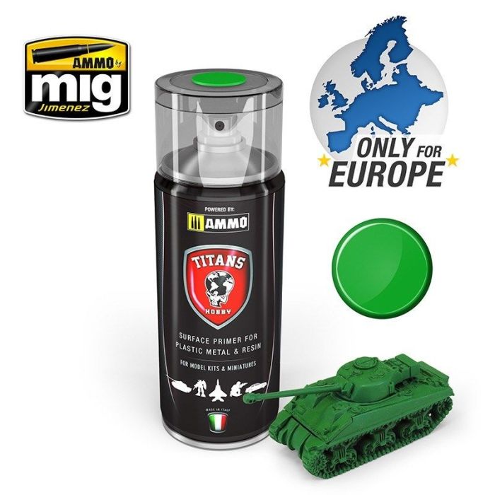TITANS HOBBY EMERALD GREEN MATT PRIMER 400 ML SPRAY TTH106
