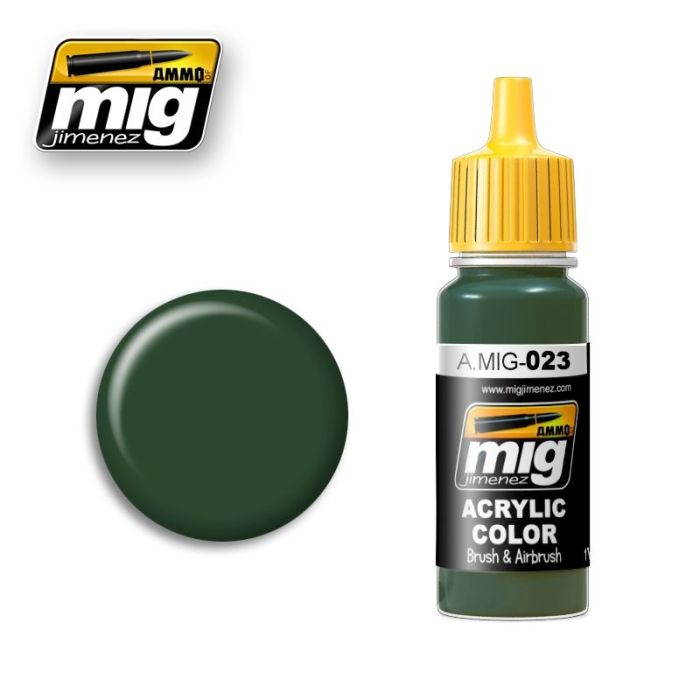 ACRYLIC COLOR PROTECTIVE GREEN JAR 17ML** A.MIG-0023