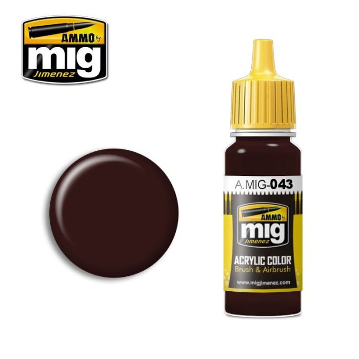 ACRYLIC COLOR SHADOW RUST JAR 17ML** A.MIG-0043