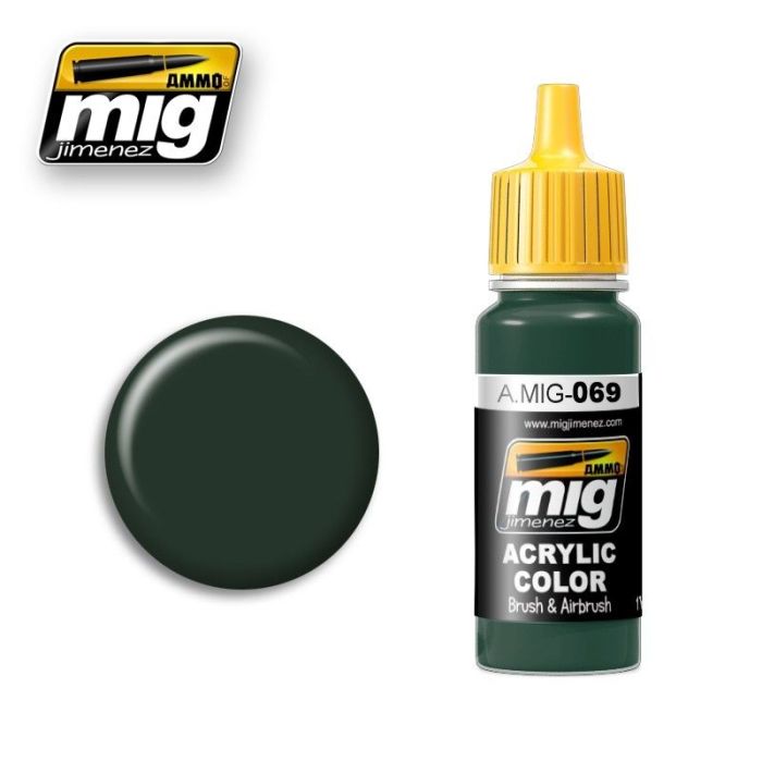ACRYLIC COLOR BLUE GREEN JAR 17ML** A.MIG-0069
