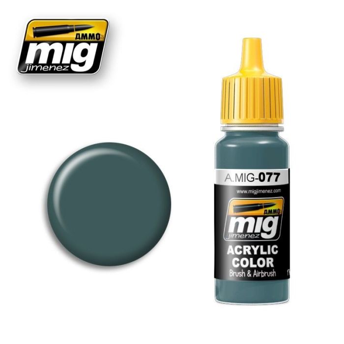 ACRYLIC COLOR DULL GREEN JAR 17ML A.MIG-0077