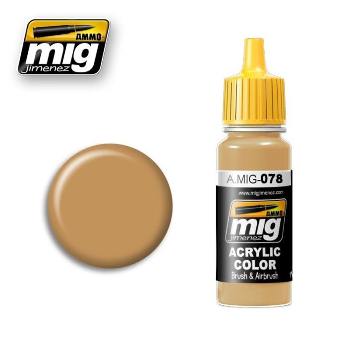 ACRYLIC COLOR OCHRE EARTH JAR 17ML ** A.MIG-0078