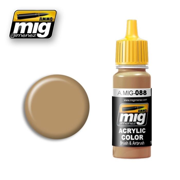 ACRYLIC COLOR KHAKI BROWN JAR 17ML ** A.MIG-0088