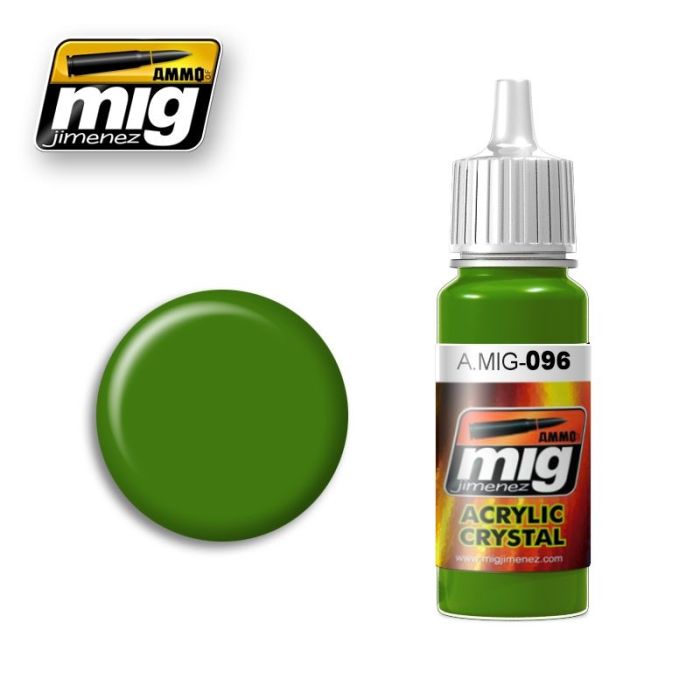 ACRYLIC COLOR CRYSTAL GREEN PERISCOPE JAR 17ML A.MIG-0096