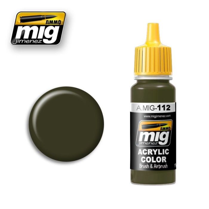 ACRYLIC COLOR SCC 15 BRITISH 1944-45 OLIVE DRAB JAR 17ML** A.MIG-0112