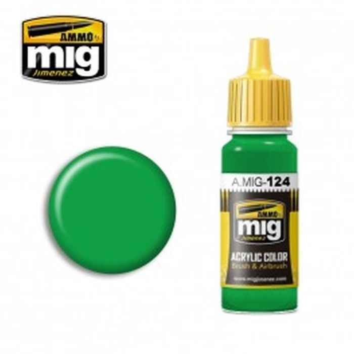 ACRYLIC COLOR LIME GREEN JAR 17ML** A.MIG-0124