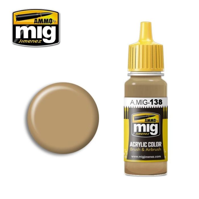 ACRYLIC COLOR DESERT YELLOW JAR 17ML** A.MIG-0138