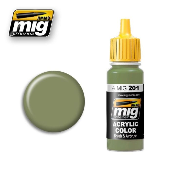 ACRYLIC COLOR FS 34424 LIGHT GRAY JAR 17ML** A.MIG-0201
