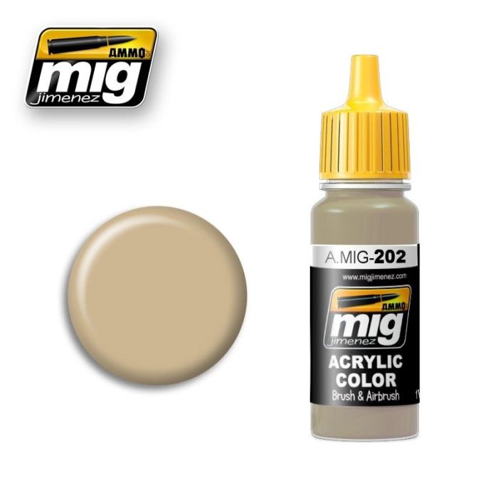 ACRYLIC COLOR FS 30219 TAN JAR 17ML ** A.MIG-0202