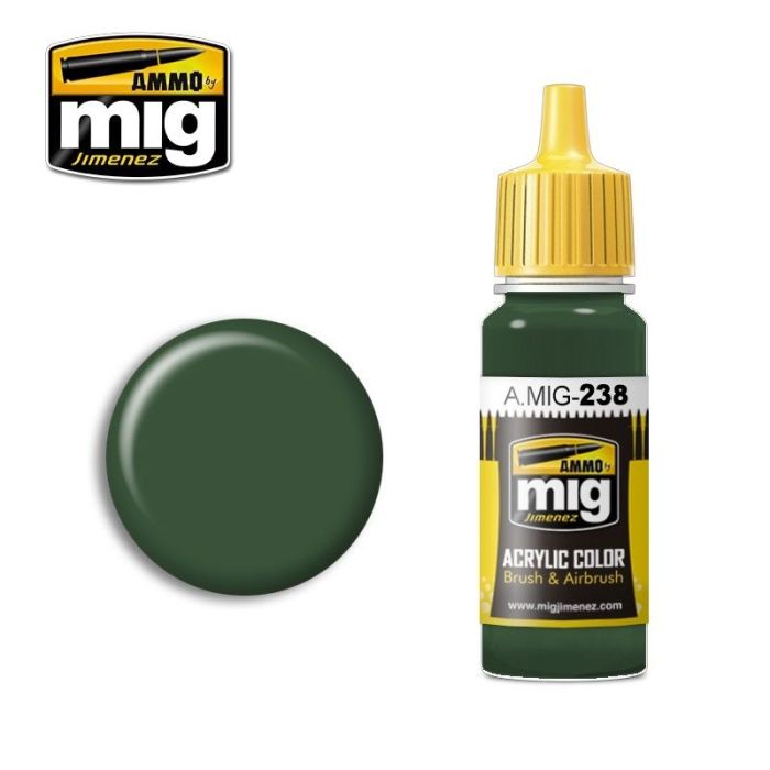 ACRYLIC COLOR FS 34092 MED. GREEN 17ML ALT. MIG20099 ** A.MIG-0238