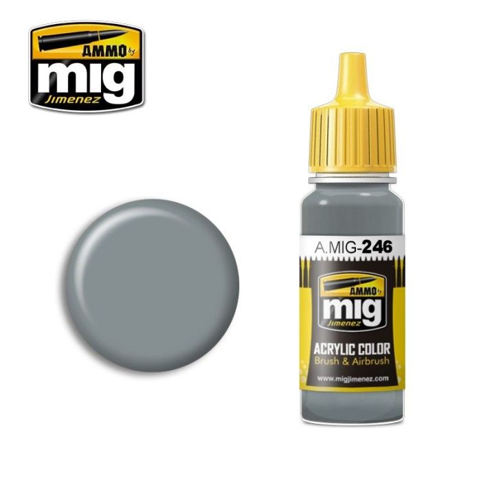 ACRYLIC COLOR MEDIUM SEA GREY BS 637 JAR 17ML** A.MIG-0246