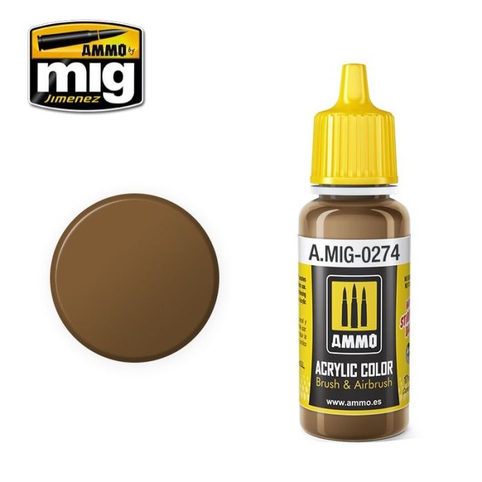 ACRYLIC COLOR MARRONE MIMETICO 1 FS 30118 JAR 17ML A.MIG-0274