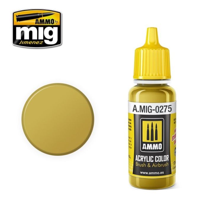 ACRYLIC COLOR GIALLO MIMETICO 3 FS-33434 JAR 17ML** A.MIG-0275