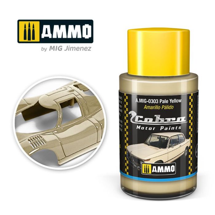COBRA MOTOR PAINTS PALE YELLOW 30 ML A.MIG-0303
