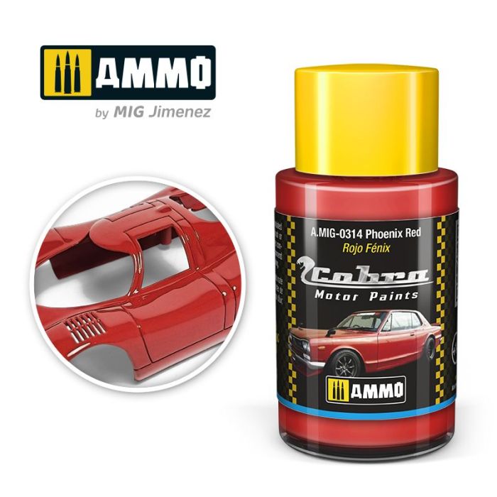 COBRA MOTOR PAINTS PHOENIX RED 30 ML A.MIG-0314