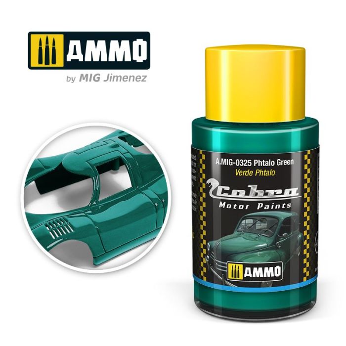 COBRA MOTOR PAINTS PHTALO GREEN 30 ML A.MIG-0325