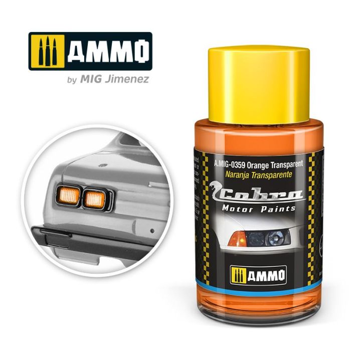 COBRA MOTOR PAINTS ORANGE TRANSPARENT 30 ML A.MIG-0359