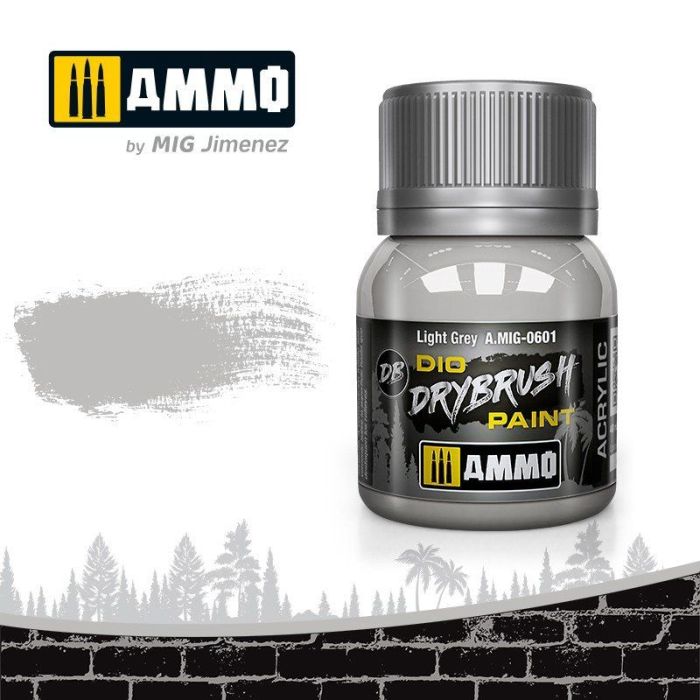 DRYBRUSH LIGHT GREY JAR 40ML A.MIG-0601