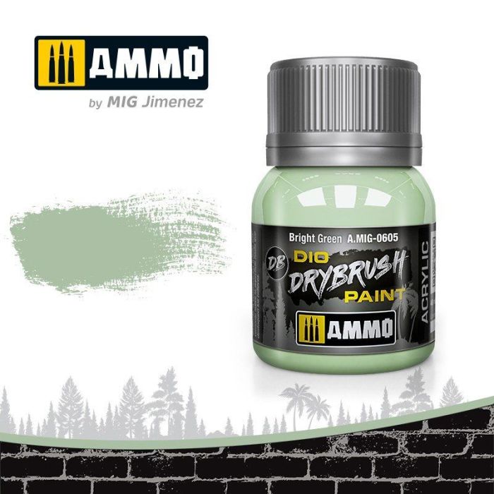 DRYBRUSH BRIGHT GREEN JAR 40ML A.MIG-0605