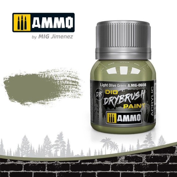 DRYBRUSH LIGHT OLIVE GREEN JAR 40ML A.MIG-0608