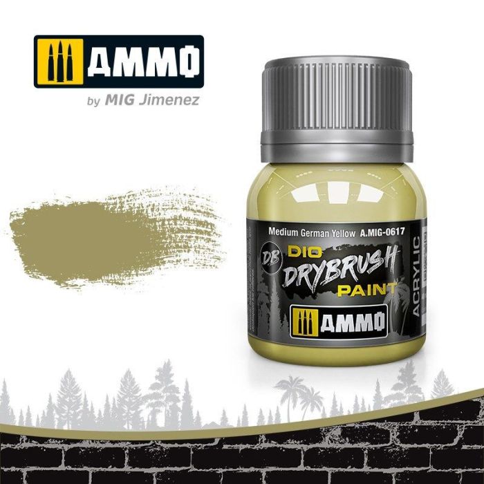 DRYBRUSH MEDIUM GERMAN YELLOW JAR 40ML A.MIG-0617