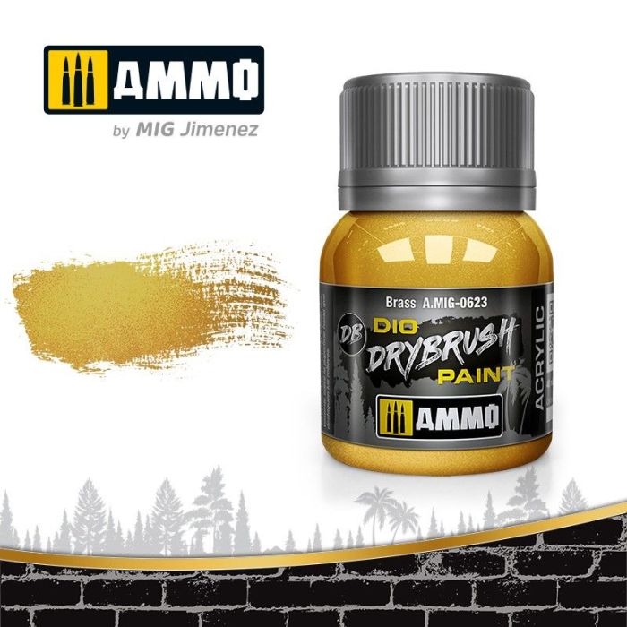 DRYBRUSH BRASS JAR 40ML A.MIG-0623