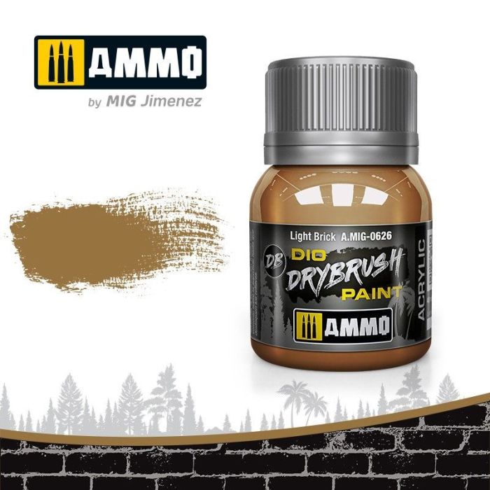DRYBRUSH LIGHT BRICK JAR 40ML A.MIG-0626