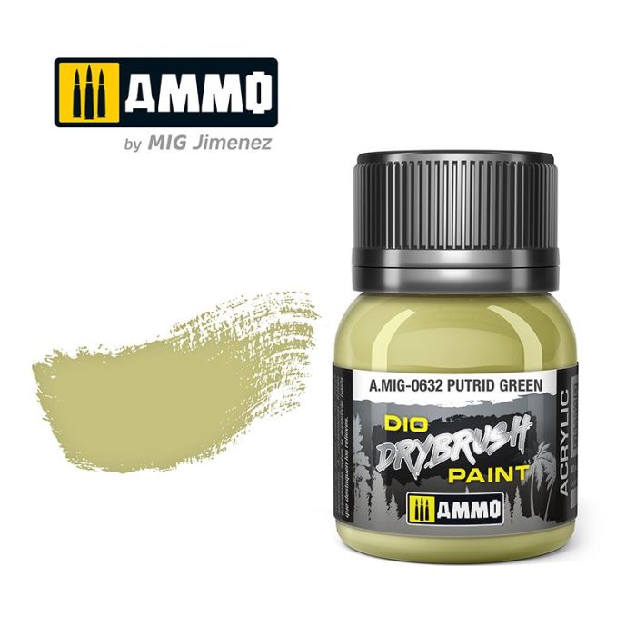 DRYBRUSH PUTRID GREEN JAR 40ML A.MIG-0632