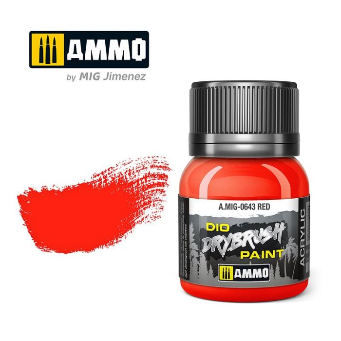 DRYBRUSH RED JAR 40ML A.MIG-0643