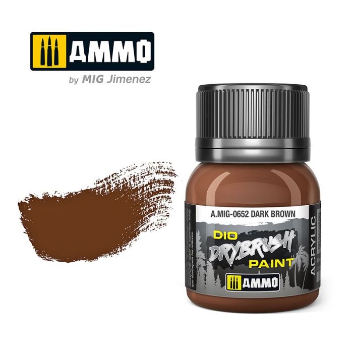 DRYBRUSH DARK BROWN JAR 40ML A.MIG-0652