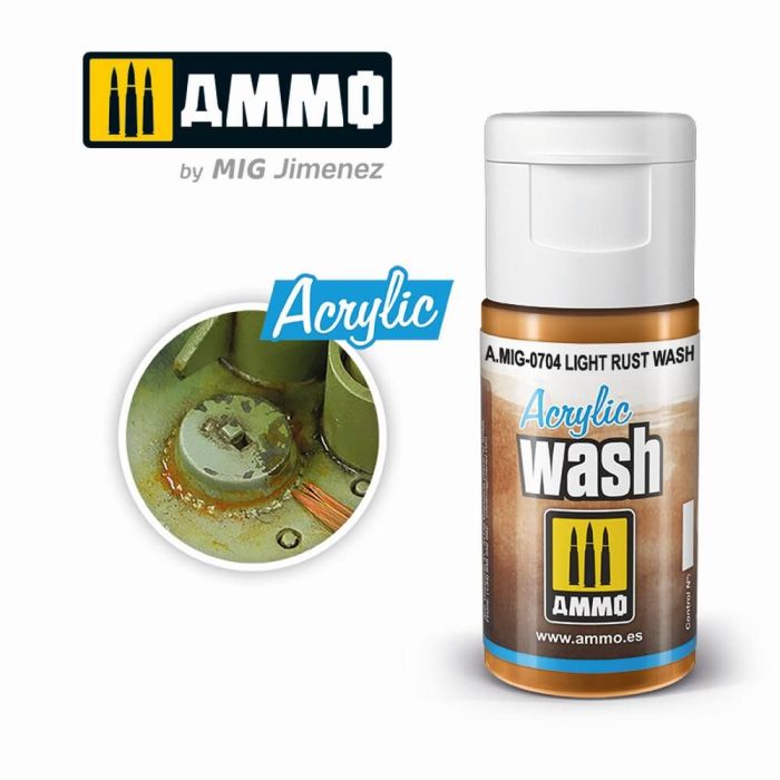 ACRYLIC WASH LIGHT RUST WASH JAR 15 ML A.MIG-0704
