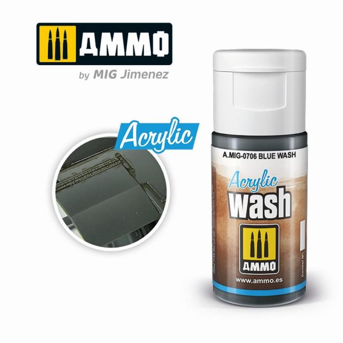 ACRYLIC WASH BLUE WASH WASH JAR 15 ML A.MIG-0706
