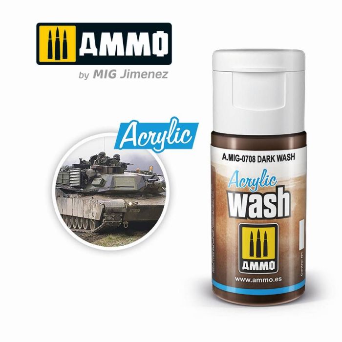 ACRYLIC WASH DARK WASH JAR 15 ML A.MIG-0708