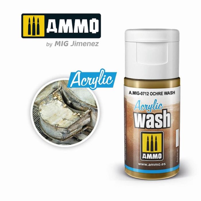 ACRYLIC WASH OCHRE WASH JAR 15 ML A.MIG-0712
