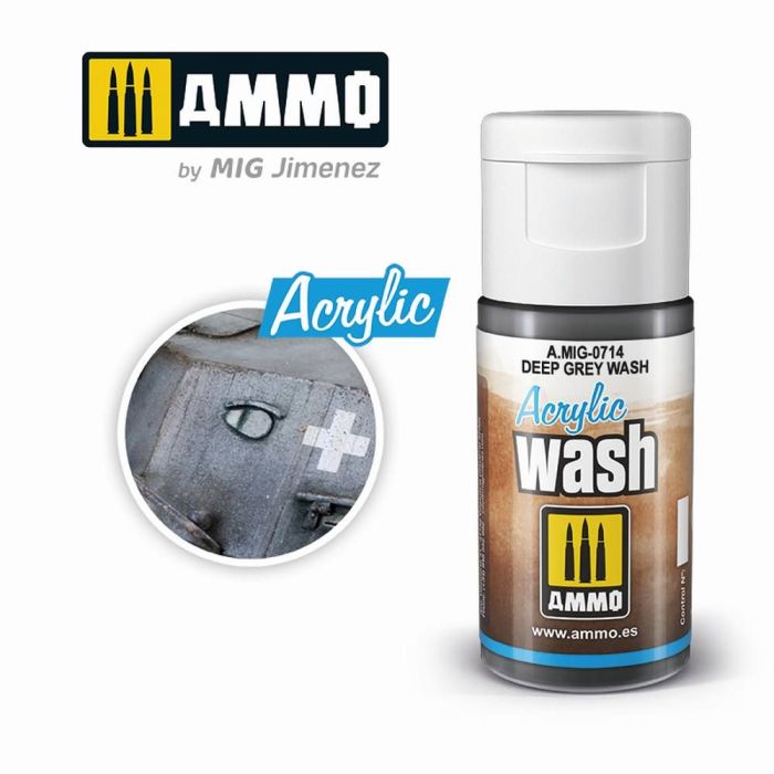 ACRYLIC WASH DEEP GREY WASH JAR 15 ML A.MIG-0714