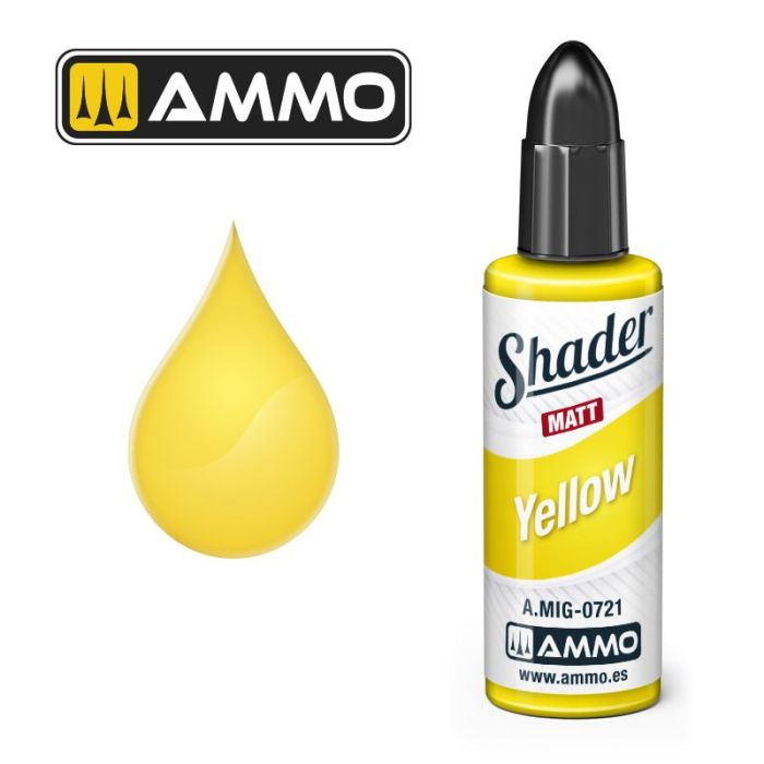 SHADER MATT YELLOW JAR 10ML A.MIG-0721