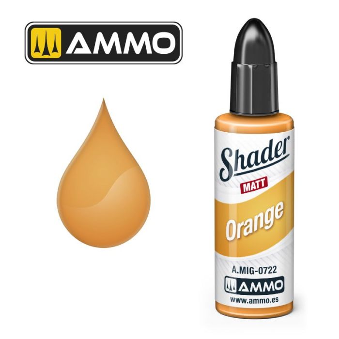 SHADER MATT ORANGE JAR 10ML A.MIG-0722