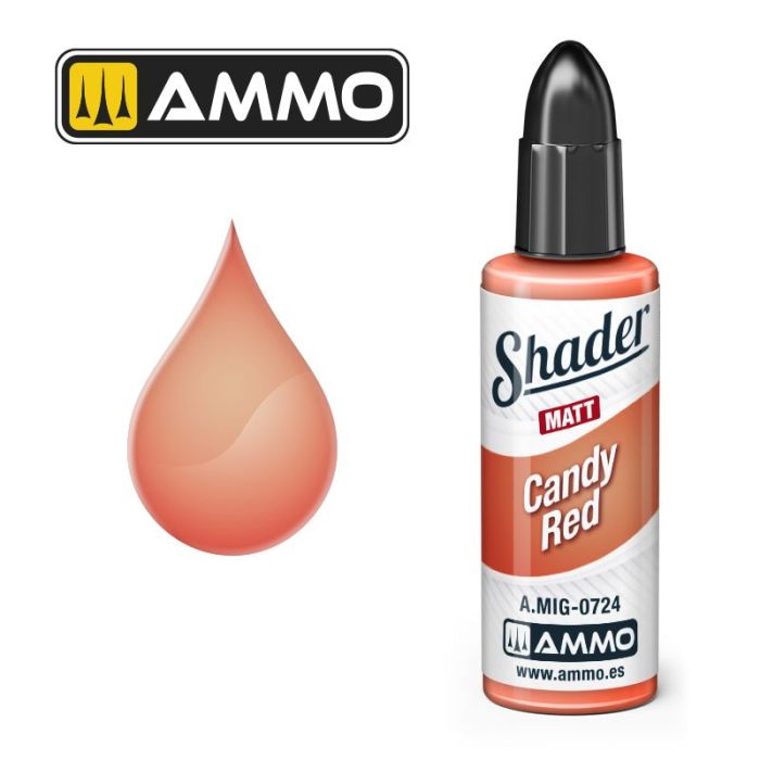 SHADER MATT CANDY RED JAR 10ML A.MIG-0724