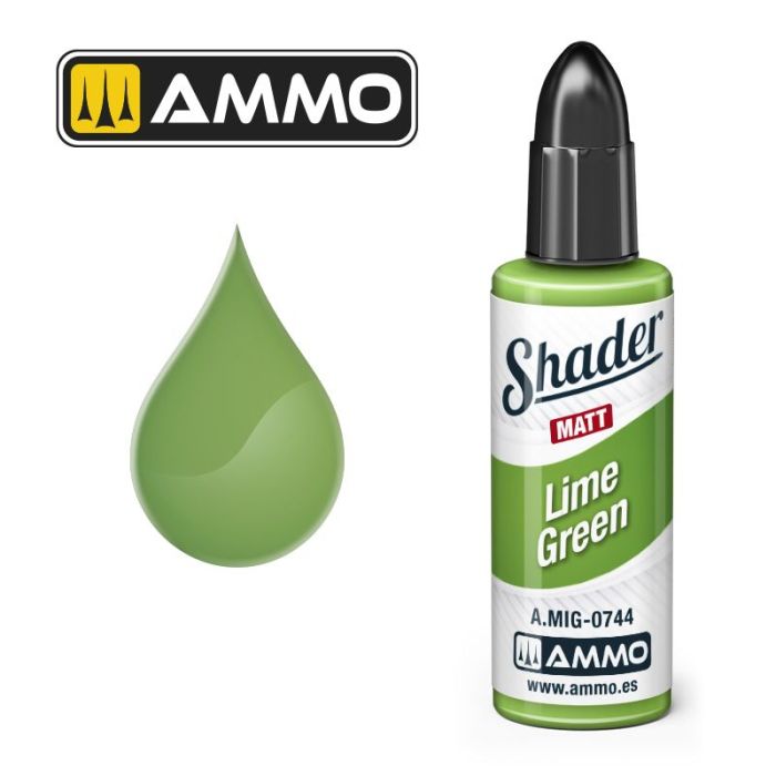 SHADER MATT LIME GREEN JAR 10ML A.MIG-0744