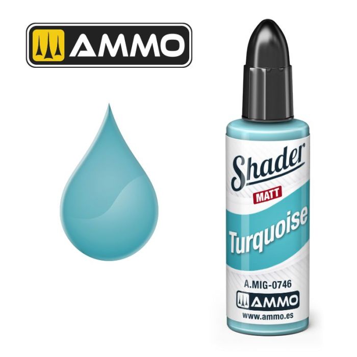 SHADER MATT TURQUOISE JAR 10ML A.MIG-0746