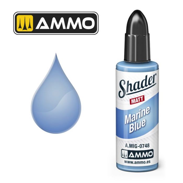 SHADER MATT MARINE BLUE JAR 10ML A.MIG-0748