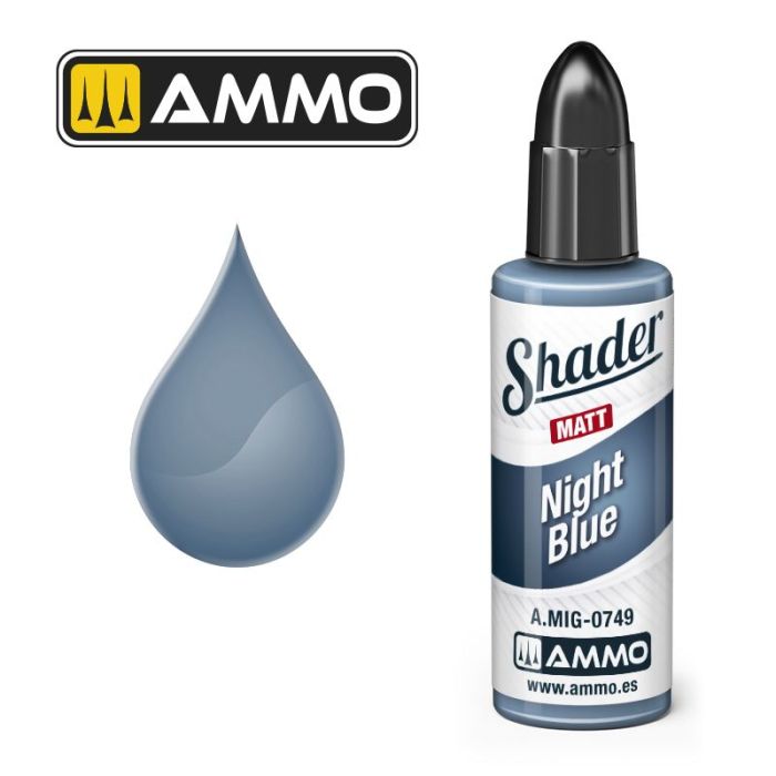 SHADER MATT NIGHT BLUE JAR 10ML A.MIG-0749