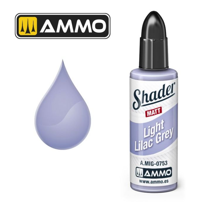 SHADER MATT LIGHT LILAC GREY JAR 10ML A.MIG-0753