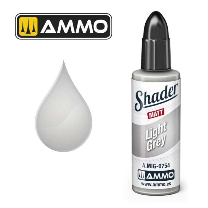 SHADER MATT LIGHT GREY JAR 10ML A.MIG-0754