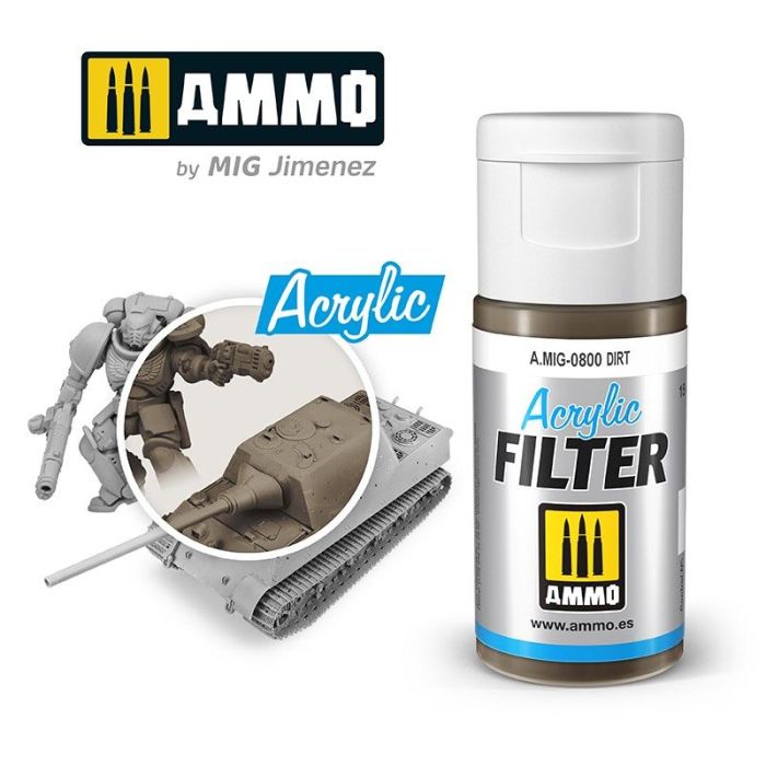 ACRYLIC FILTER DIRT JAR 15 ML A.MIG-0800